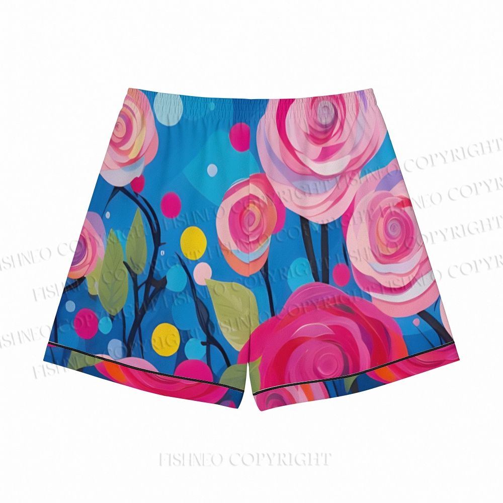 Oil Painting Rose Bubble Pajama sets