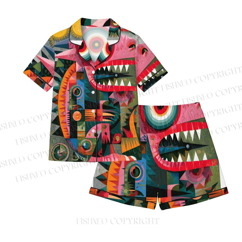Abstract Lizard Printed Pajama sets