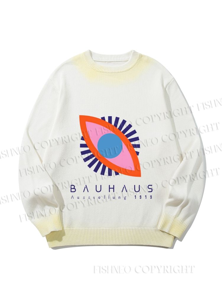 Unisex Bauhaus Eye Gradient Casual Sweater