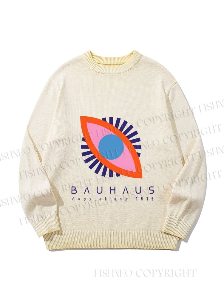 Unisex Bauhaus Eye Gradient Casual Sweater