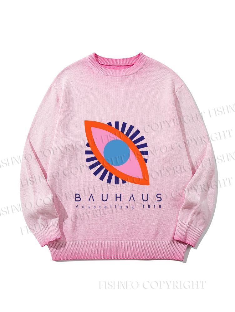 Unisex Bauhaus Eye Gradient Casual Sweater