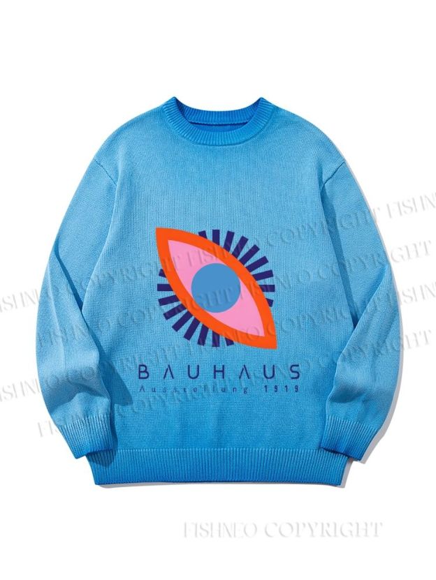 Unisex Bauhaus Eye Gradient Casual Sweater