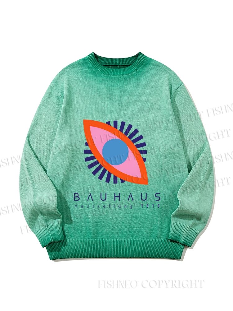 Unisex Bauhaus Eye Gradient Casual Sweater