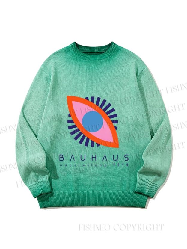 Unisex Bauhaus Eye Gradient Casual Sweater