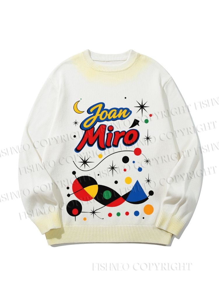 Unisex Joan Miró Style Gradient Casual Sweater