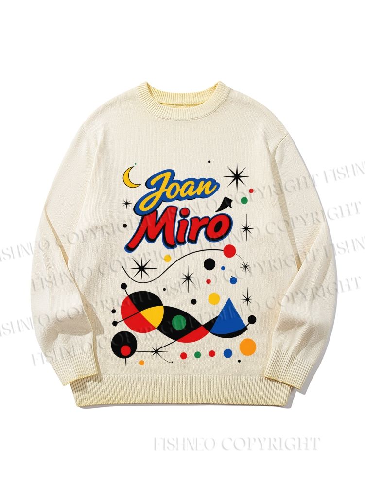 Unisex Joan Miró Style Gradient Casual Sweater