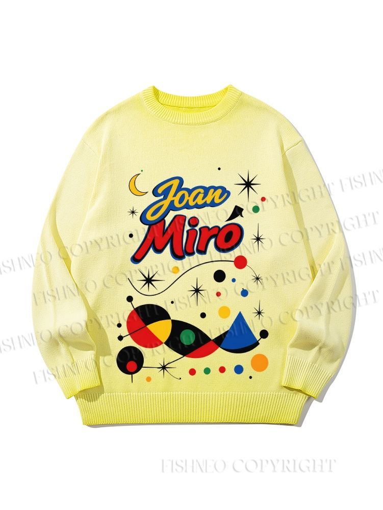 Unisex Joan Miró Style Gradient Casual Sweater