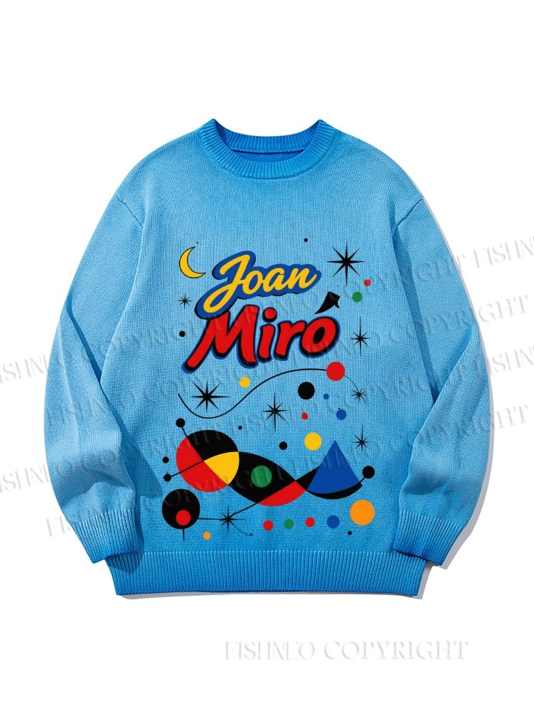 Unisex Joan Miró Style Gradient Casual Sweater