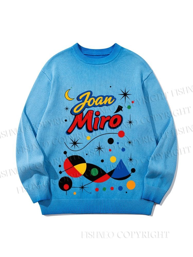 Unisex Joan Miró Style Gradient Casual Sweater