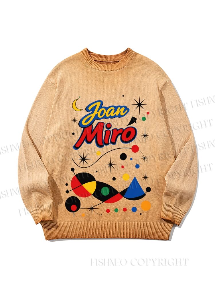 Unisex Joan Miró Style Gradient Casual Sweater