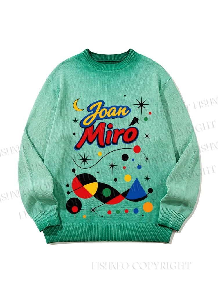Unisex Joan Miró Style Gradient Casual Sweater