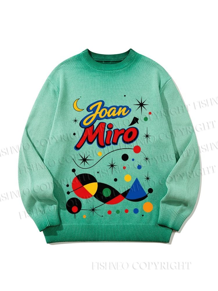 Unisex Joan Miró Style Gradient Casual Sweater