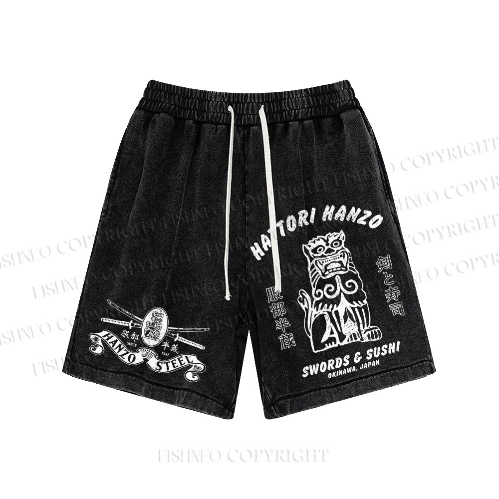 Unisex Hattori Hanzō Washed Shorts