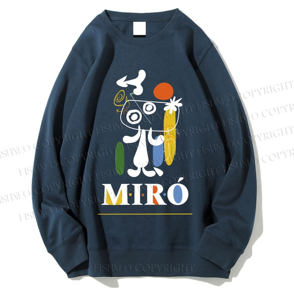Unisex Joan Miró Style Dog Printed Sweatshirt