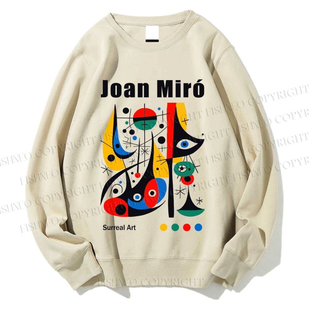 Unisex Joan Miró Style Art Printed Sweatshirt