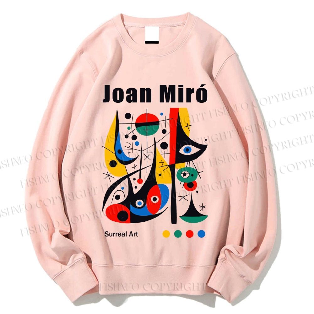 Unisex Joan Miró Style Art Printed Sweatshirt