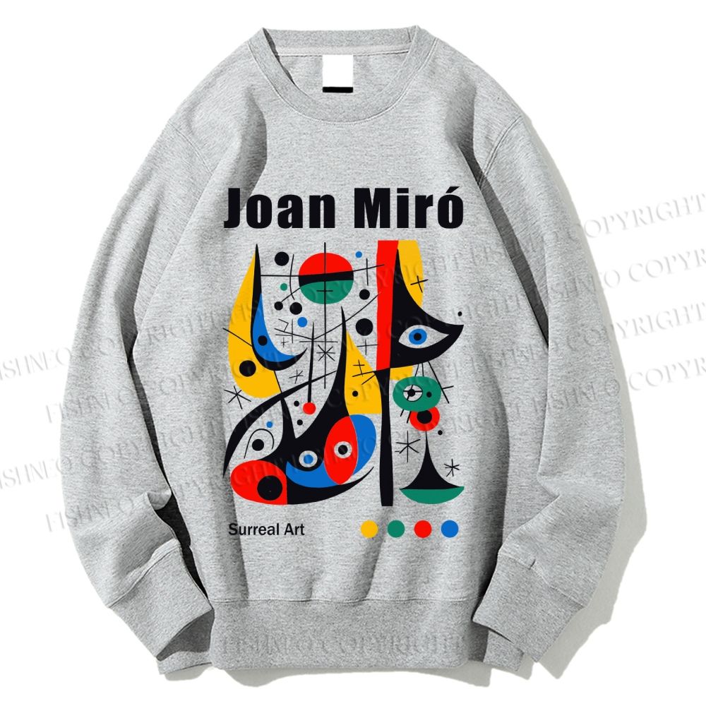Unisex Joan Miró Style Art Printed Sweatshirt