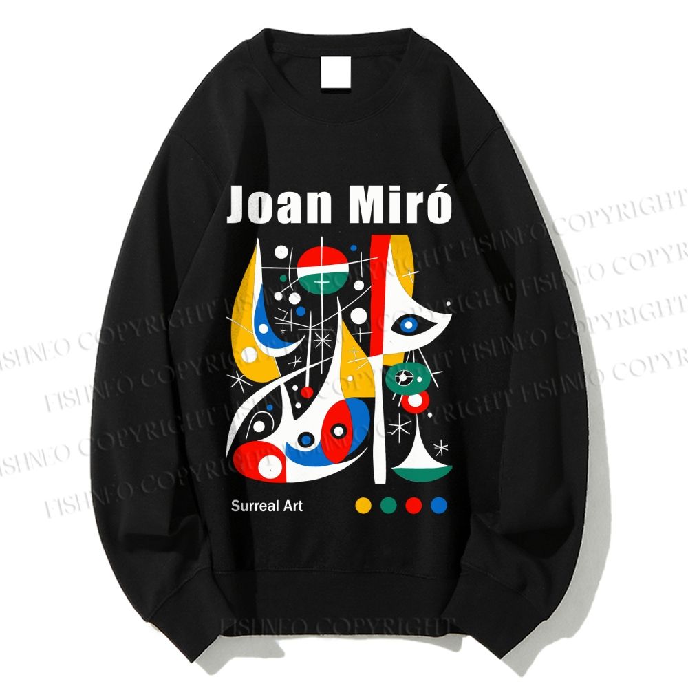 Unisex Joan Miró Style Art Printed Sweatshirt