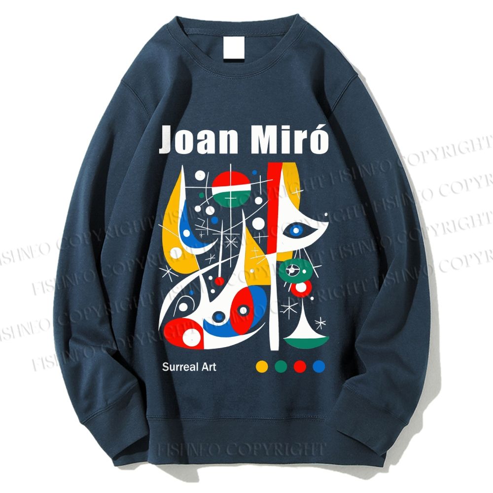 Unisex Joan Miró Style Art Printed Sweatshirt