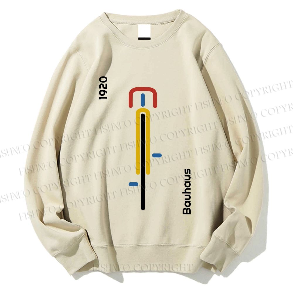 Unisex Bauhaus Bicycle Printed Sweatshirt