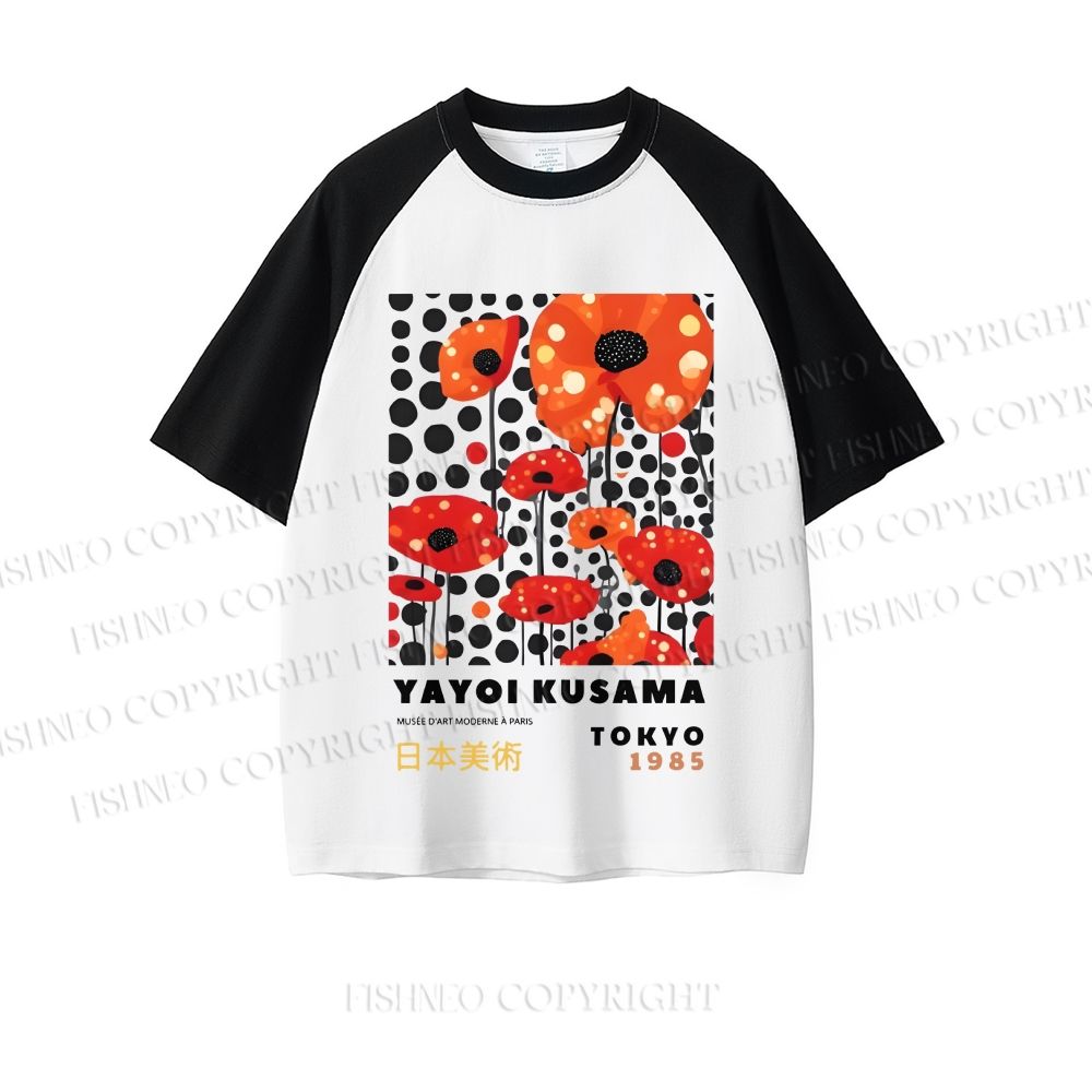 Japanese Yayoi Kusama Flower Dopamine color series short sleeve T-shirt