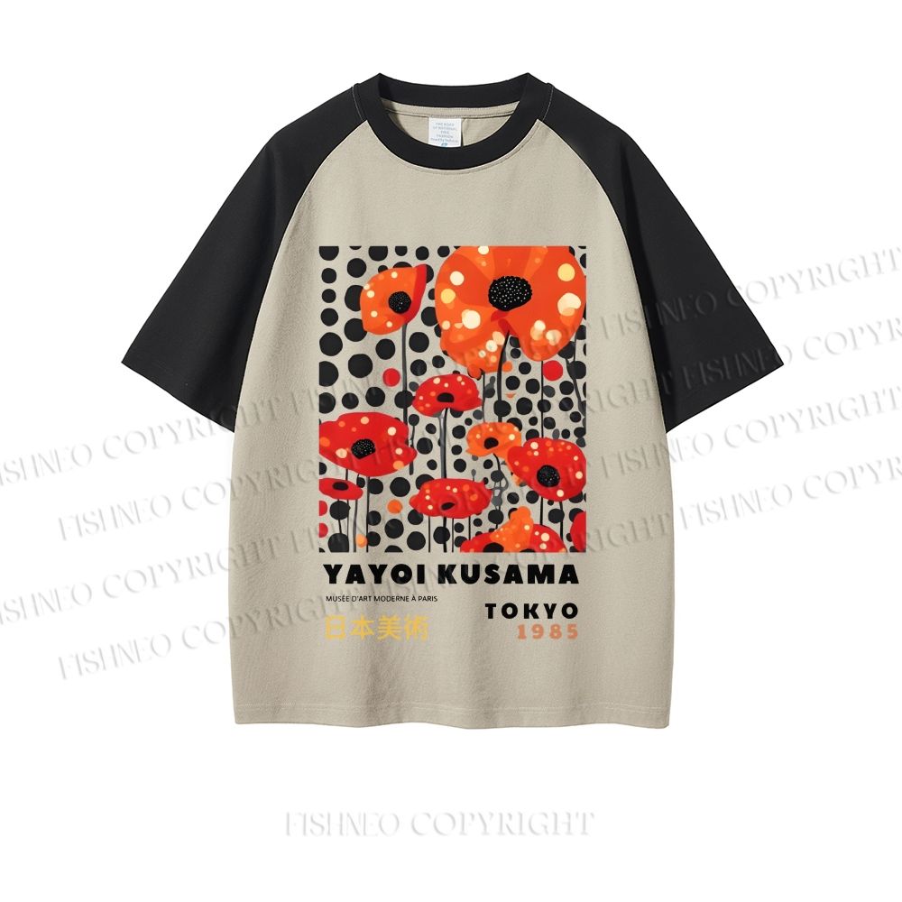 Japanese Yayoi Kusama Flower Dopamine color series short sleeve T-shirt