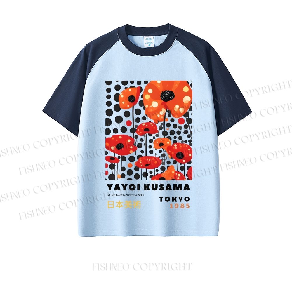 Japanese Yayoi Kusama Flower Dopamine color series short sleeve T-shirt