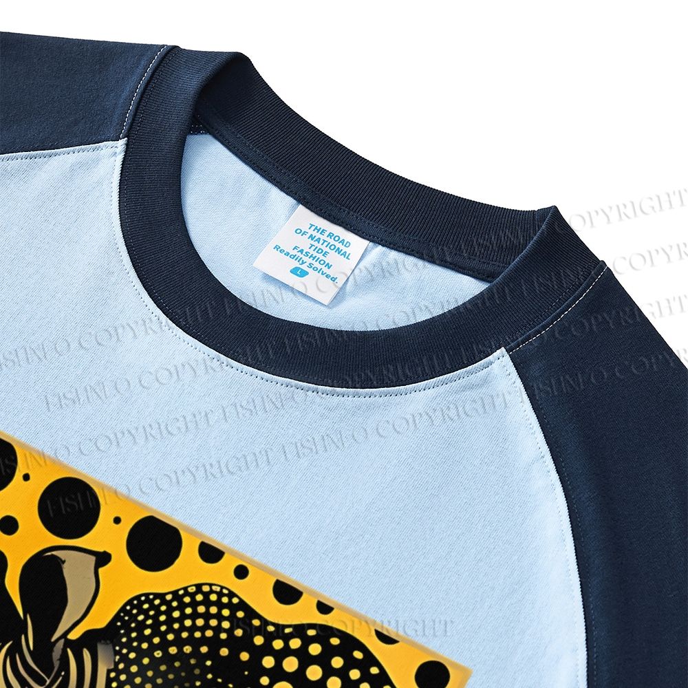 Japanese Rhinoceros Yayoi Kusama Dopamine color series short sleeve T-shirt