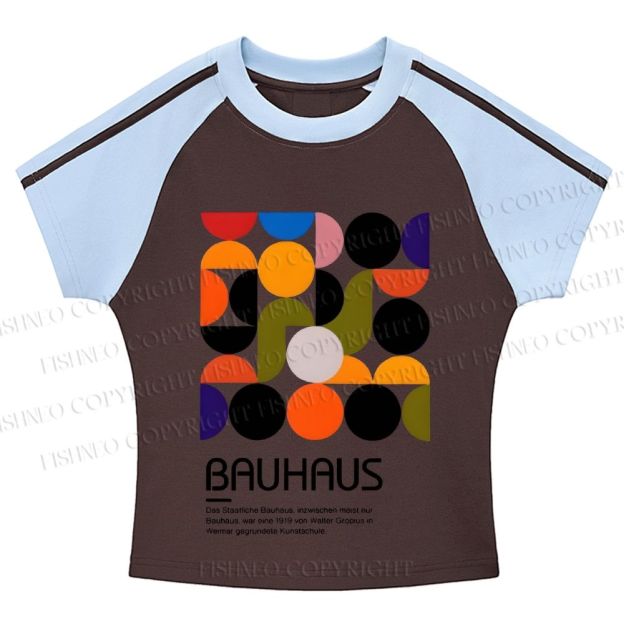 Vintage Bauhaus Design Stripe Raglan Baby Tee