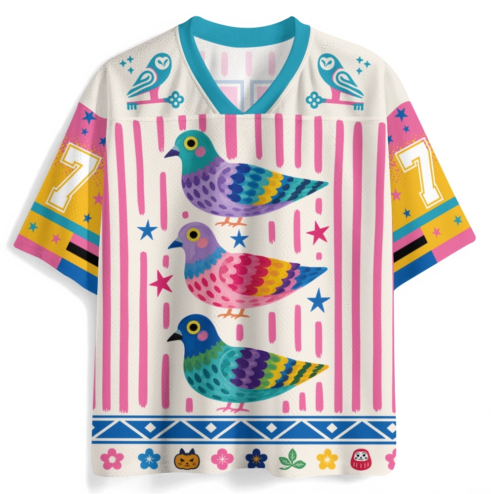 Three Birds Printed Jersey Shirts