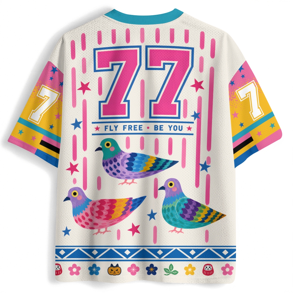 Three Birds Printed Jersey Shirts