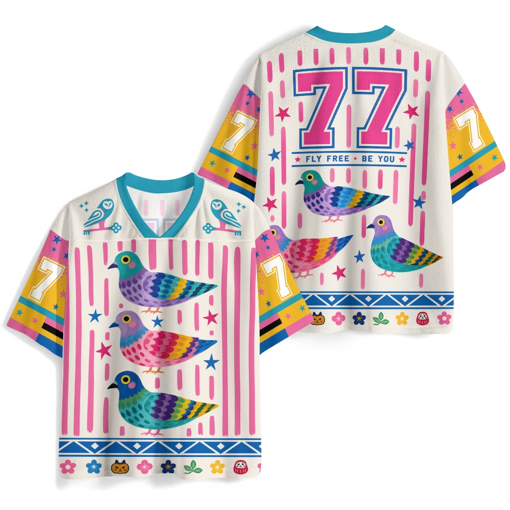 Three Birds Printed Jersey Shirts