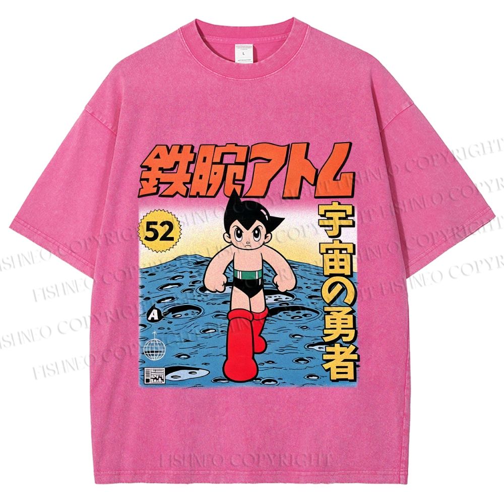 Unisex  Astro Boy Printed Washed Tee
