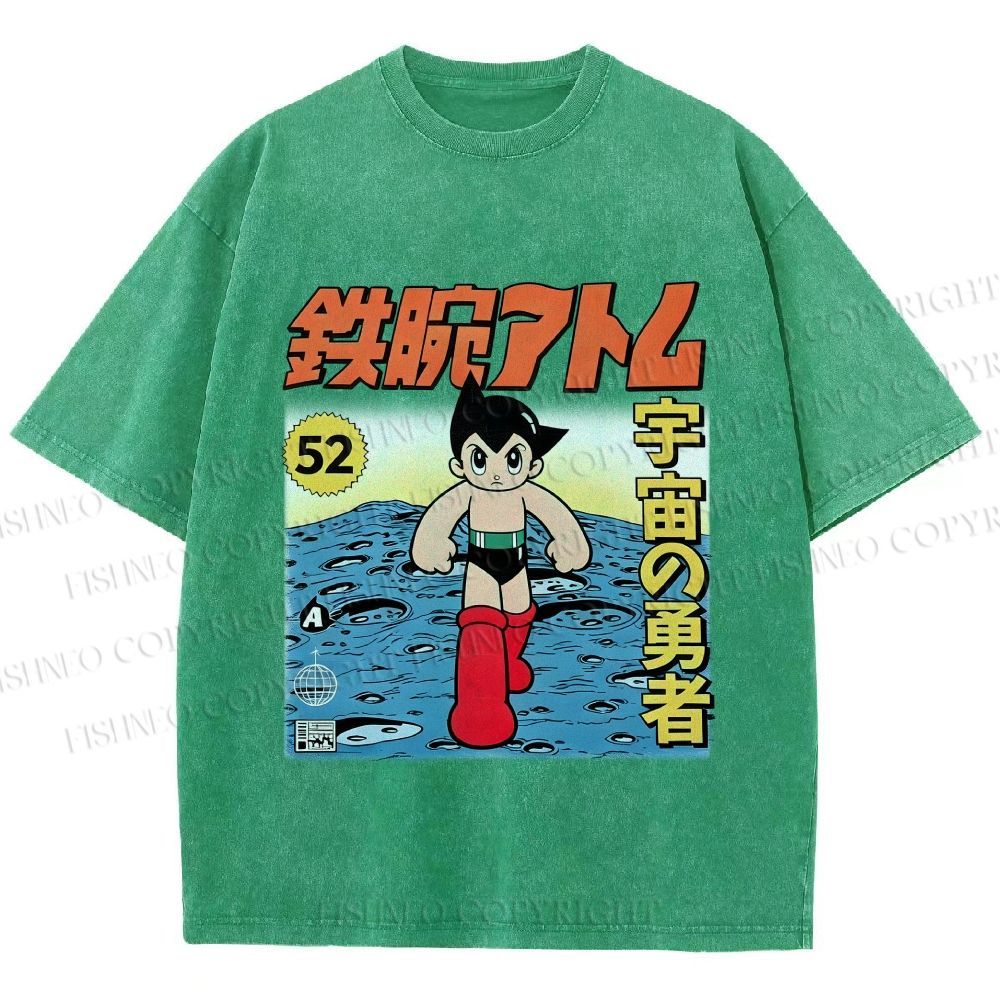 Unisex  Astro Boy Printed Washed Tee