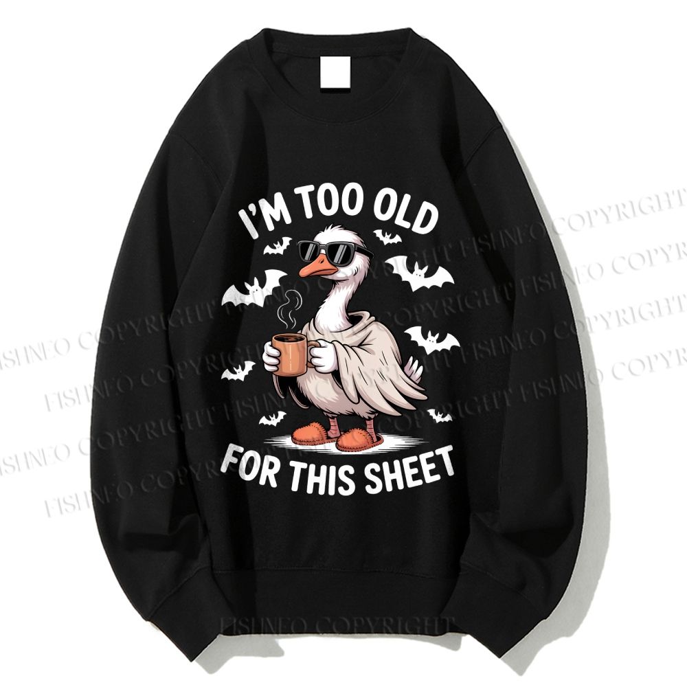 Unisex Halloween Goose Printed Sweatshirt
