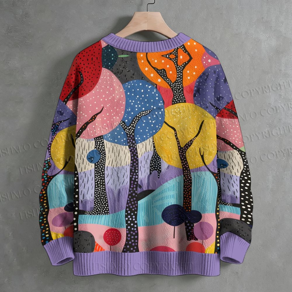 Yayoi Kusama Polka-Dot Forest Crew Neck Sweater