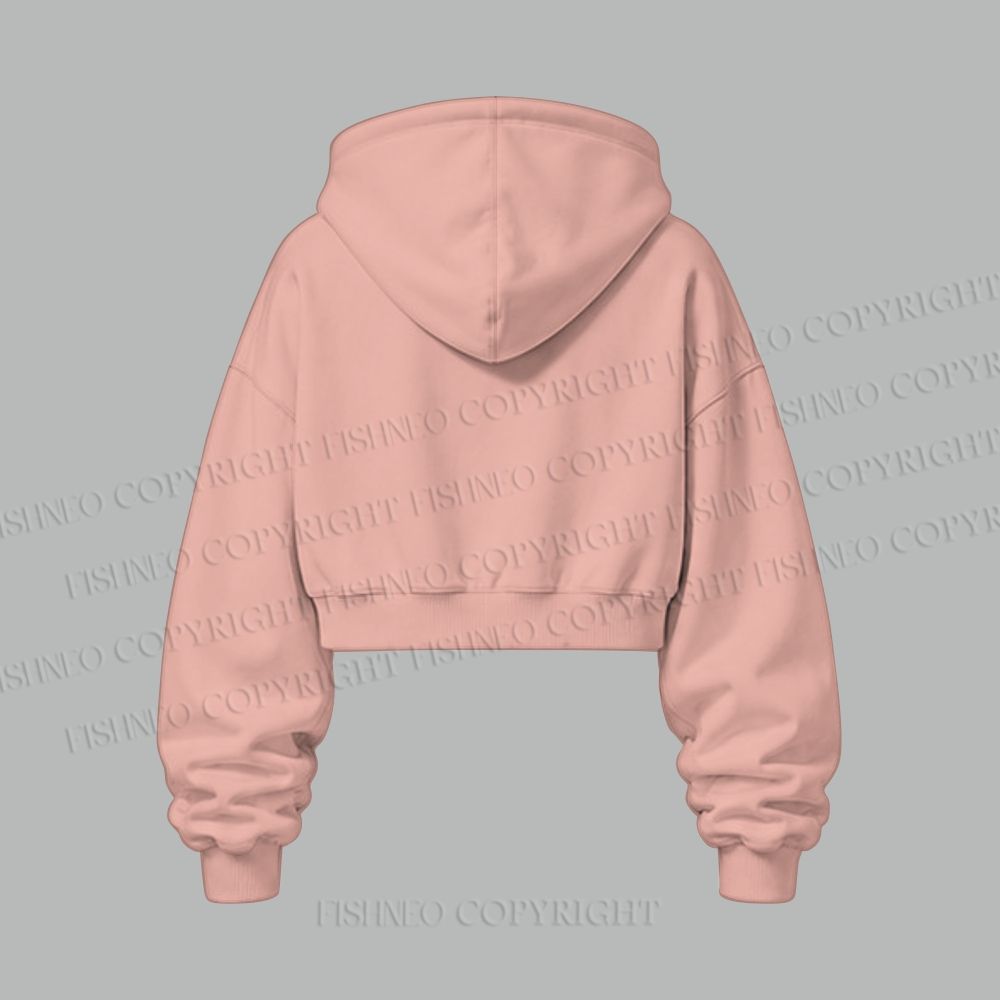 Octopus Cropped Long Sleeve Hoodie & High Waist Jogger Pants Two Piece Tracksuit Set