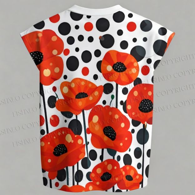 Japanese Yayoi Kusama Flower Sleeveless Tank Top & Elasticated Trousers pants Two-Piece