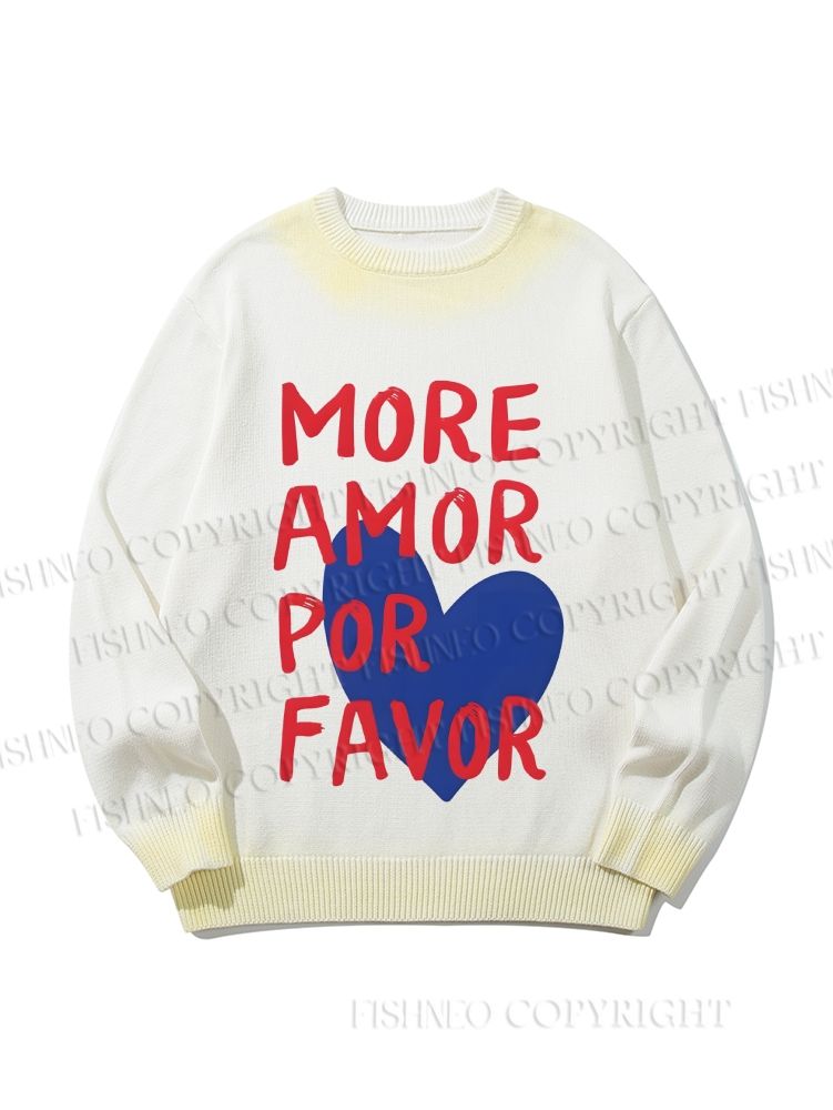 Unisex More Amor Por Favor Gradient Casual sweater