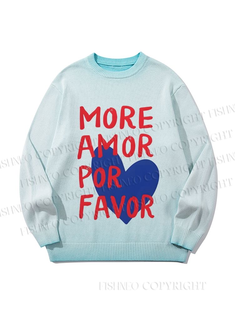 Unisex More Amor Por Favor Gradient Casual sweater