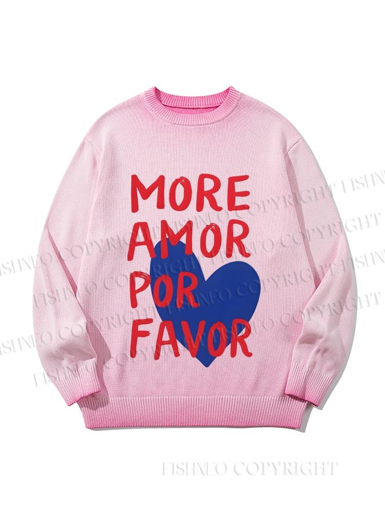 Unisex More Amor Por Favor Gradient Casual sweater