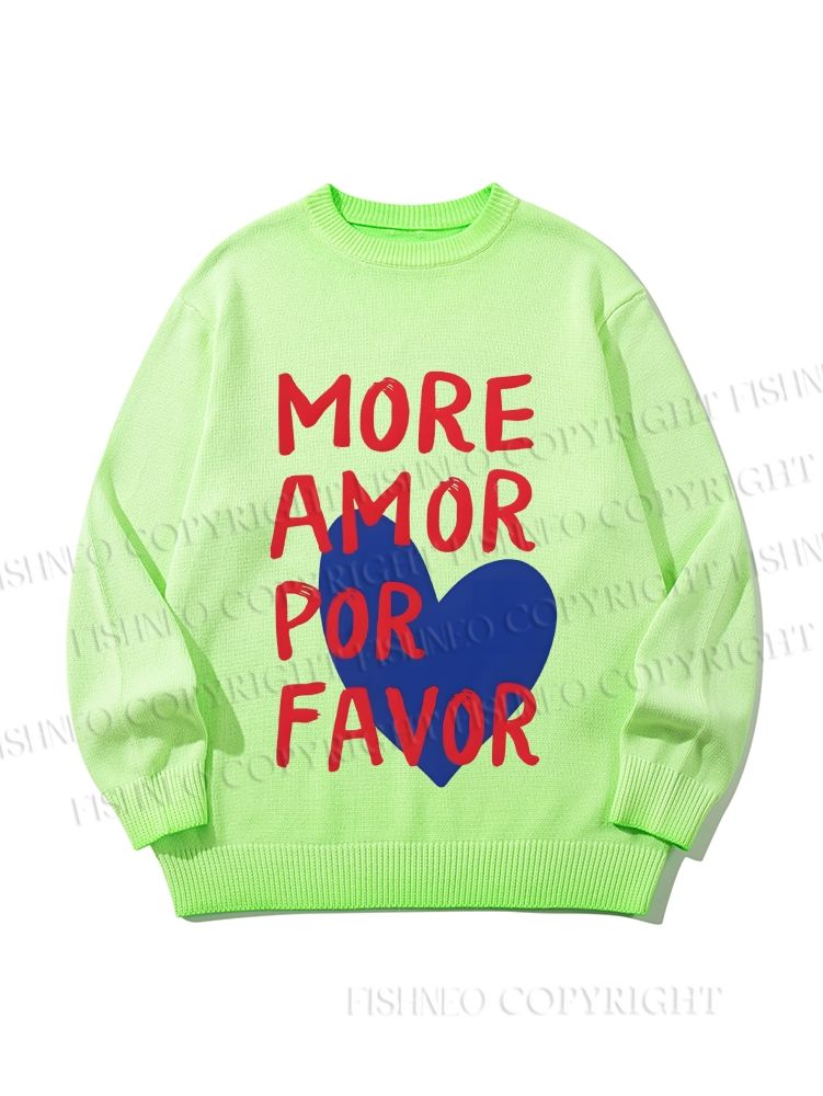 Unisex More Amor Por Favor Gradient Casual sweater