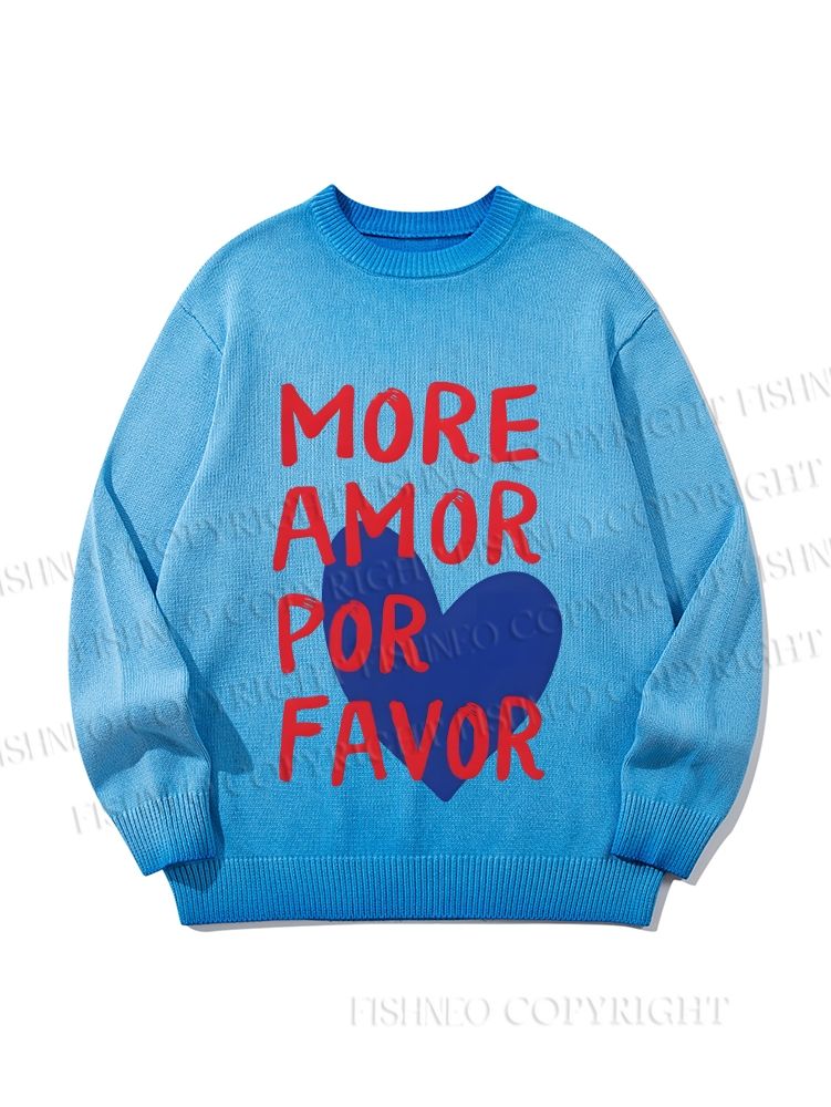 Unisex More Amor Por Favor Gradient Casual sweater