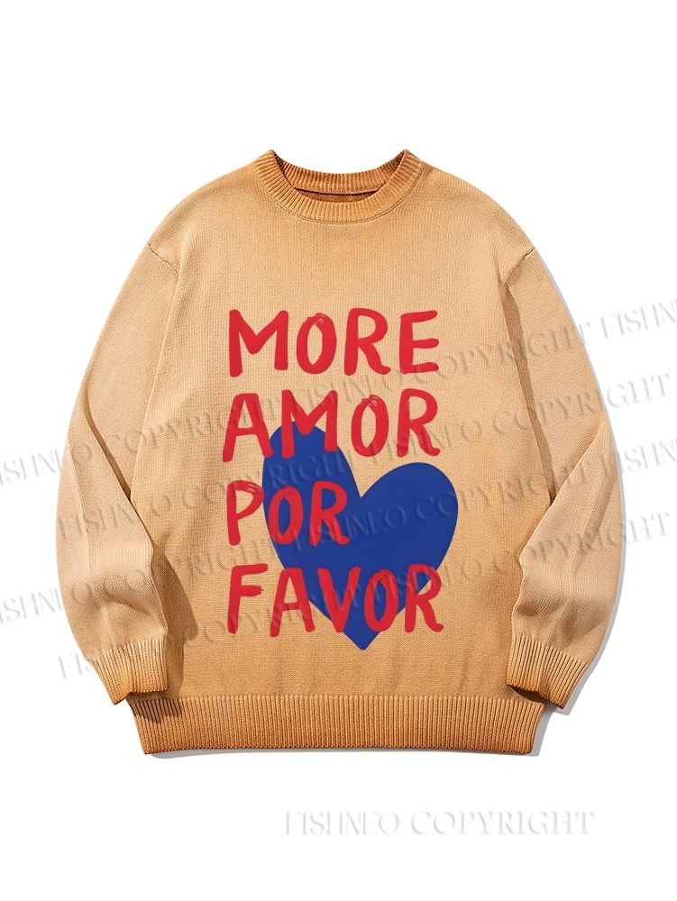 Unisex More Amor Por Favor Gradient Casual sweater