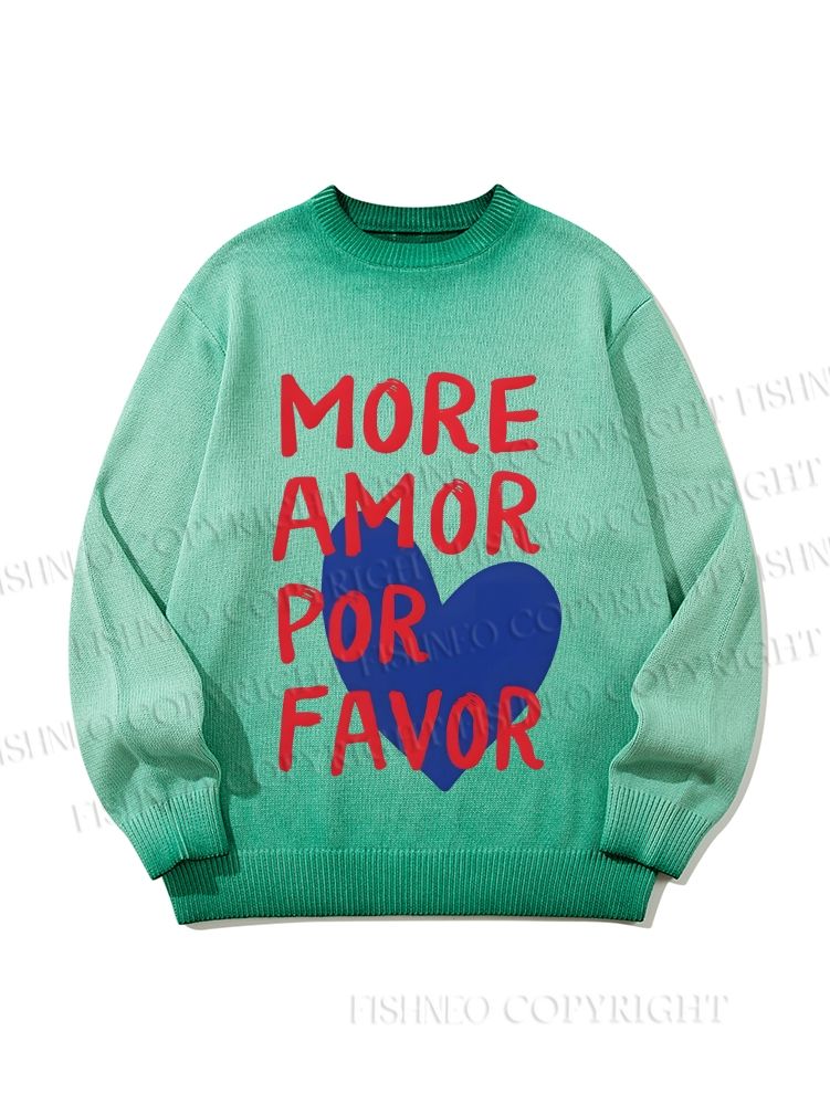 Unisex More Amor Por Favor Gradient Casual sweater
