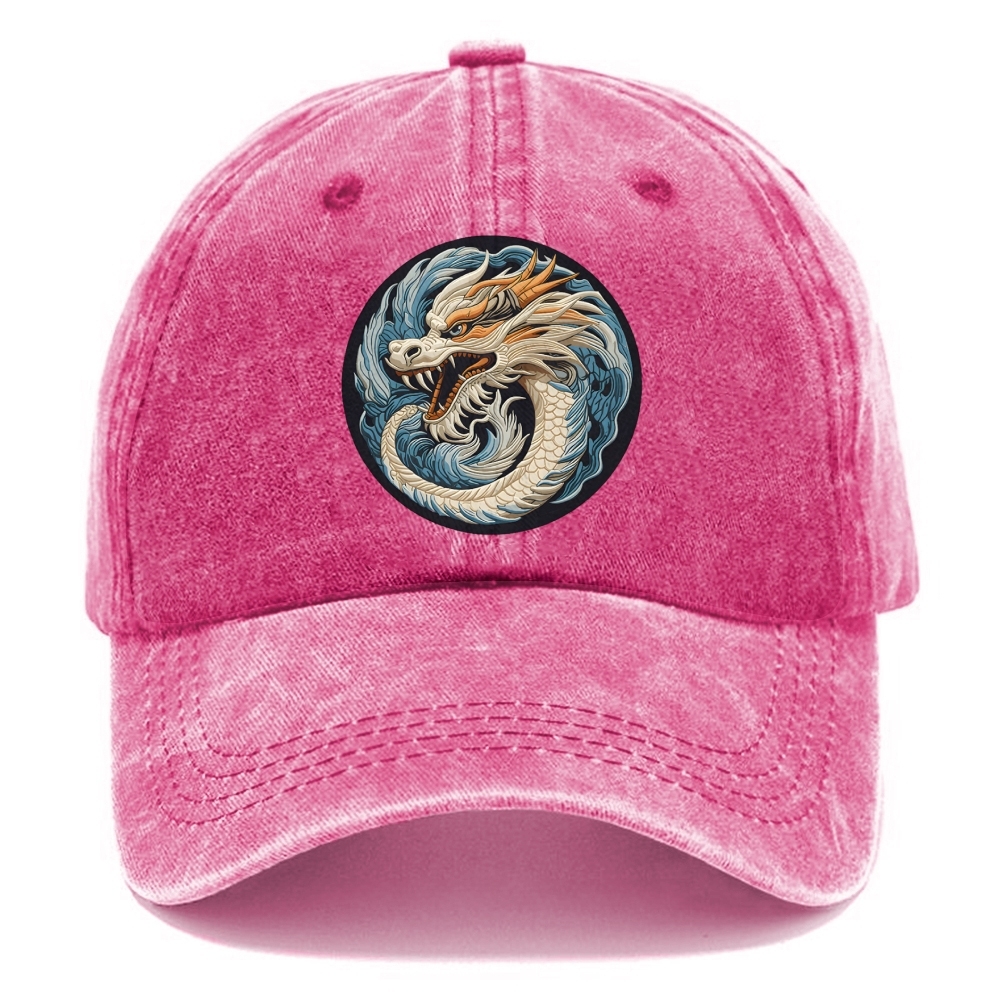 Dragon Zodiac Sign Washed Cap