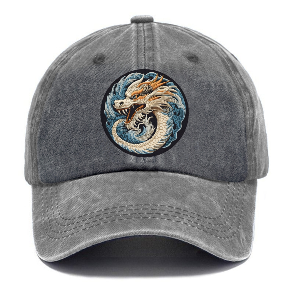 Dragon Zodiac Sign Washed Cap