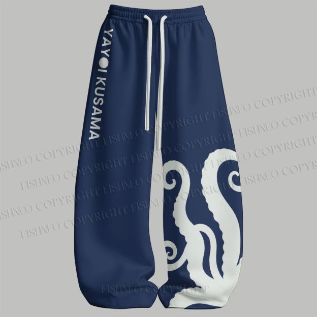 Yayoi Kusama Octopus Sleeveless Tank Top & Elasticated Trousers pants Two-Piece Streetwear Set