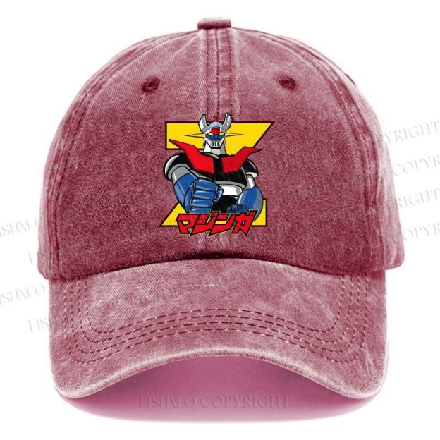 Unisex Vintage Mazinger Grendizer Casual Washed Cap