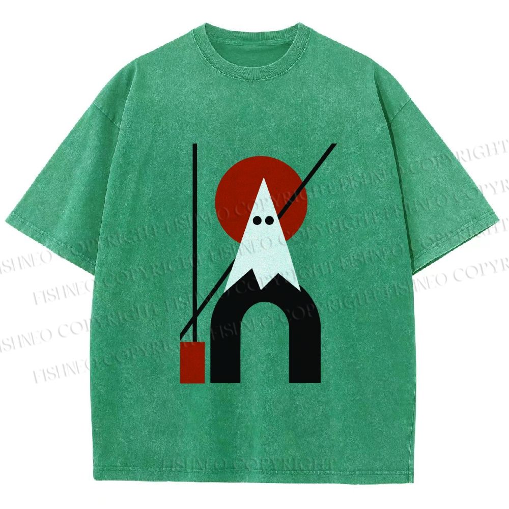 Unisex Bauhaus Halloween Ghost Printed Washed Tee